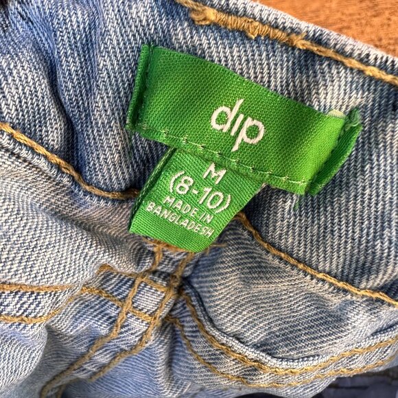 Dip Denim Adjustable Waist Skirt M (8-10) Girls Blue With Printed Graphics & Dis - Picture 2 of 14